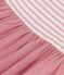 Abito a maniche corte in cotone e tulle bambina bianco MARSHMALLOW/rosa CHARME
