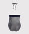 Costume intero a righe Donna blu SMOKING/bianco MARSHMALLOW