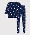 Pigiama allattamento Tajinebanane x Petit Bateau blu MEDIEVAL/bianco MULTICO