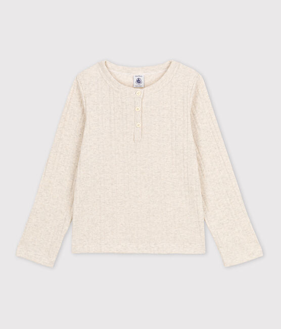 T-shirt in cotone bambina beige MONTELIMAR CHINE