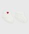 Babbucce nascita in cotone lavorato a maglia bianco MARSHMALLOW