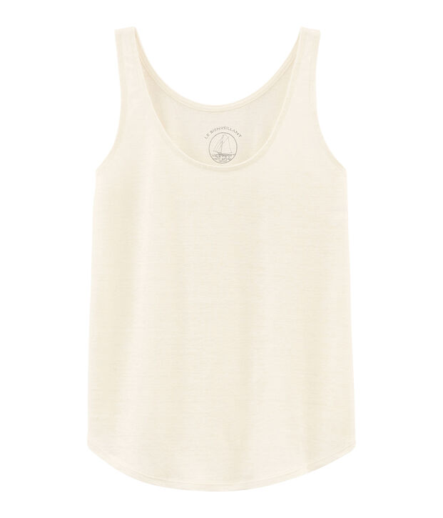 Canottiera in lino donna bianco