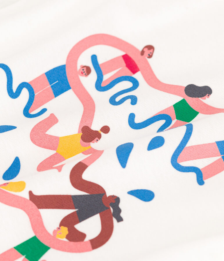 T-shirt beb&egrave; Petit Bateau x Water Family bianco