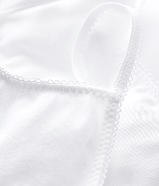 Confezione da 2 brassière bianche bambina variante 1
