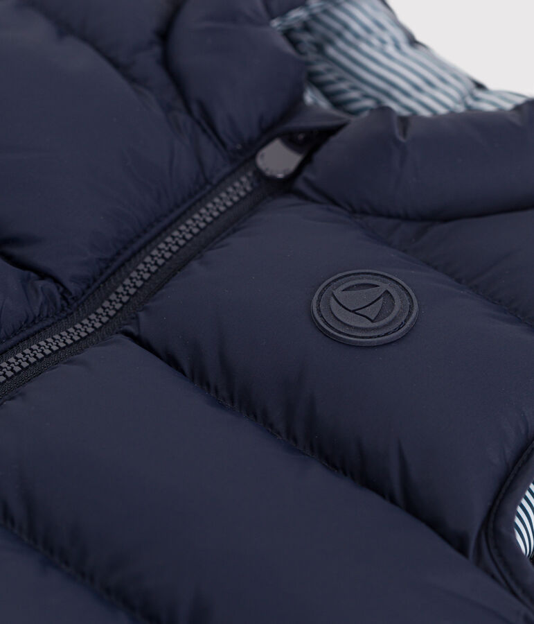 Piumino senza maniche trapuntato beb&egrave; blu