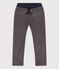Pantaloni dritti in velluto medio bambina / bambino grigio BONGRIS