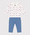 Set composto da salopette in tessuto felpato e T-shirt in cotone neonato variante 1