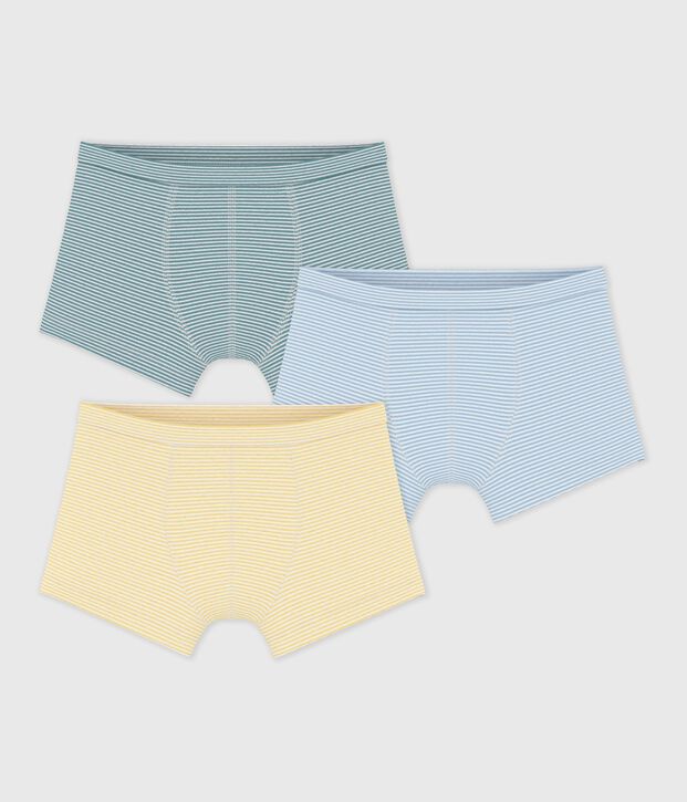 Set di boxer in cotone con stampa a righe in vita bambino multicolore