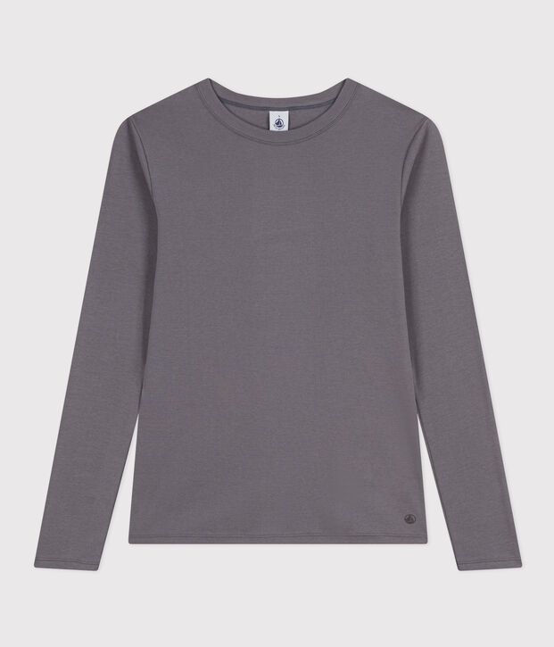 T-shirt L'ICONIQUE girocollo in cotone Donna grigio