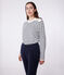 Pullover marinaro in cotone a righe donna bianco MARSHMALLOW/blu SMOKING