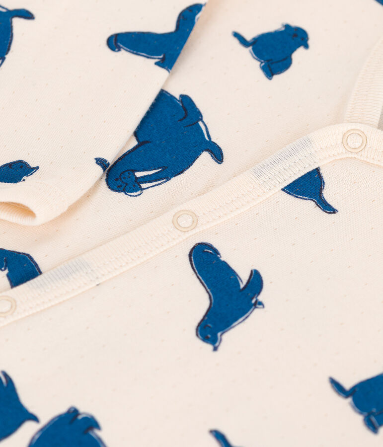 Pigiama in tubique con trichechi neonato bianco AVALANCHE/ MULTICO