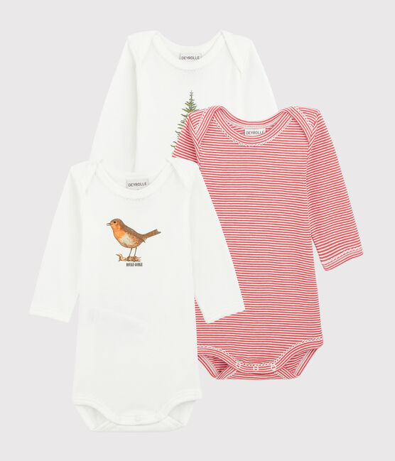 Confezione da 3 body a maniche lunghe bimba Petit Bateau x Deyrolle variante 1