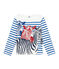 Maglia alla marinara da bambino con decorazioni creative bianco MARSHMALLOW/blu PERSE