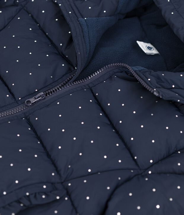 Piumino bambina blu/grigio