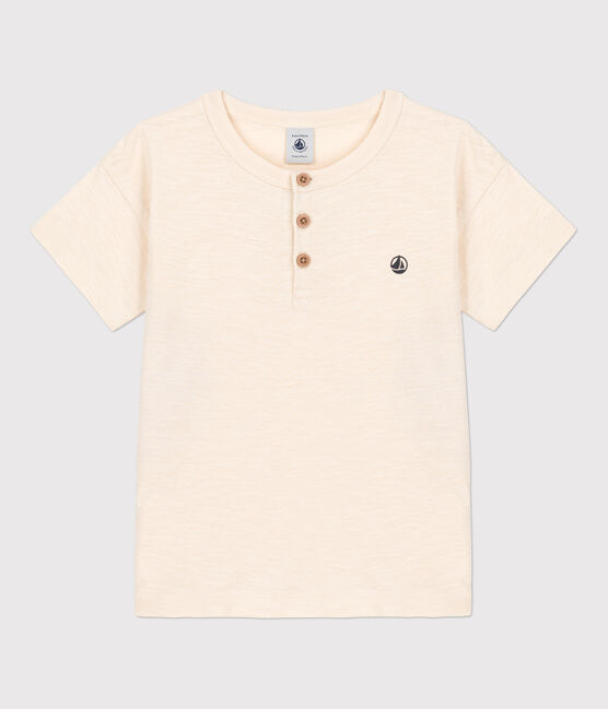 T-shirt  maniche corte in cotone bambino ecru AVALANCHE