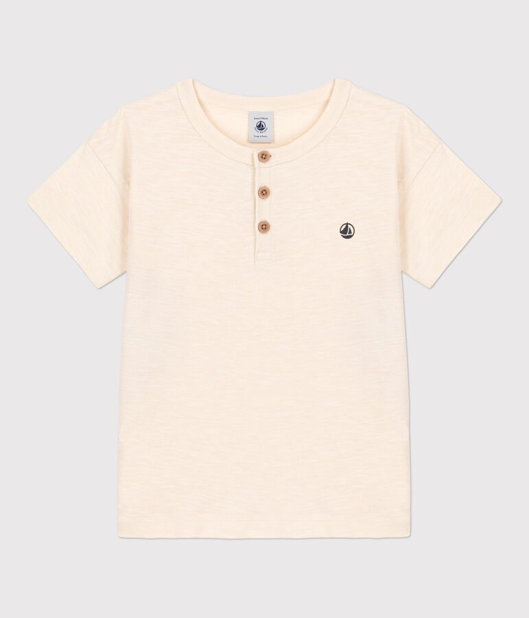 T-shirt  maniche corte in cotone bambino ecru AVALANCHE