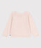 Cardigan in cotone a punto fantasia bambina rosa FLEUR