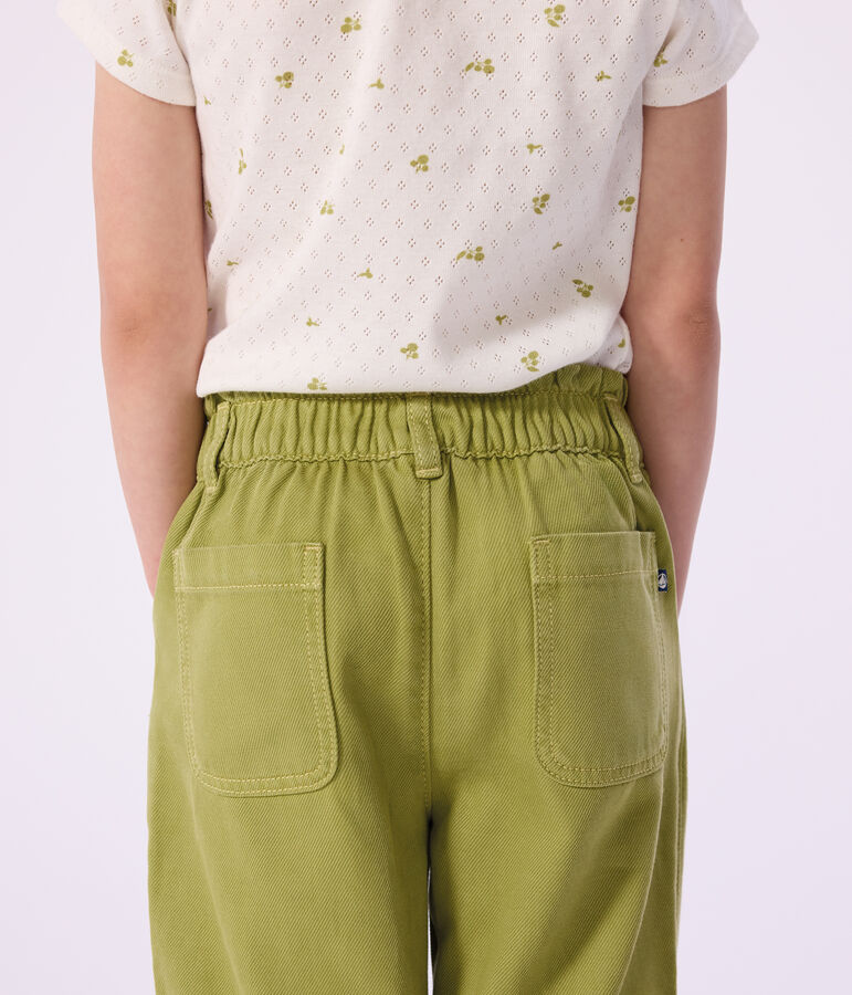 Pantaloni in cotone bambino verde