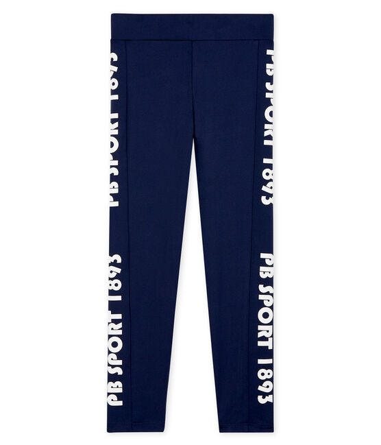 Legging sportivi bambina blu SMOKING