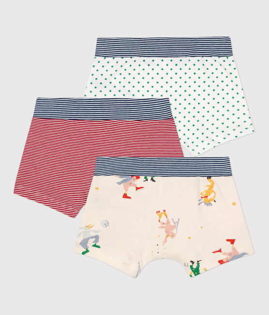 Confezione da 3 boxer bambino in cotone, di cui uno fosforescente variante 1