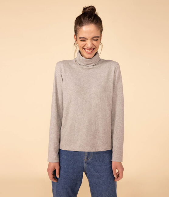 T-shirt dolcevita LE DROIT in cotone Donna grigio CHATON CHINE