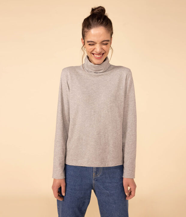 T-shirt dolcevita LE DROIT in cotone Donna grigio