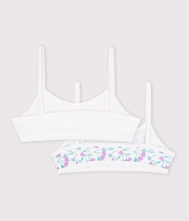 Lot de 2 brassi&egrave;res en coton multicolore