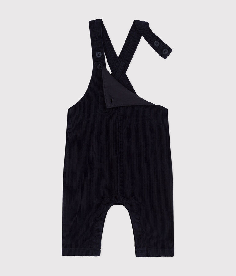 Salopette in velluto neonato blu