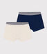 Confezione da 2 boxer bambino in cotone ed elastam tinta unita