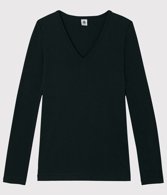 T-shirt scollo a V iconica Donna nero NOIR