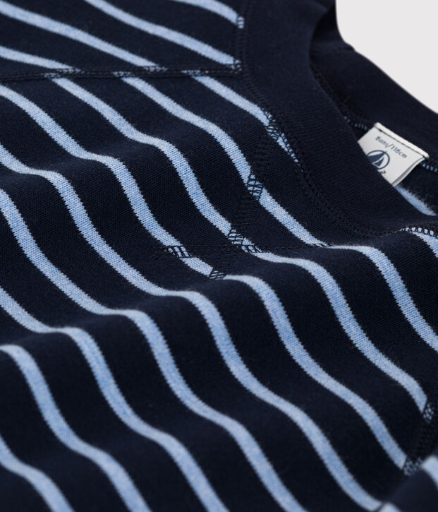 Felpa in cotone bambino unisex blu/blu