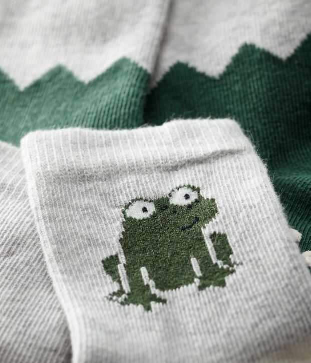 Confezione da 2 paia di calzini con motivi beb&egrave; maschio multicolore