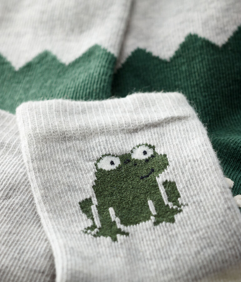 Confezione da 2 paia di calzini con motivi beb&egrave; maschio multicolore