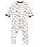 Tutina con piedini reversibili bebé maschio bianco MARSHMALLOW/bianco MULTICO