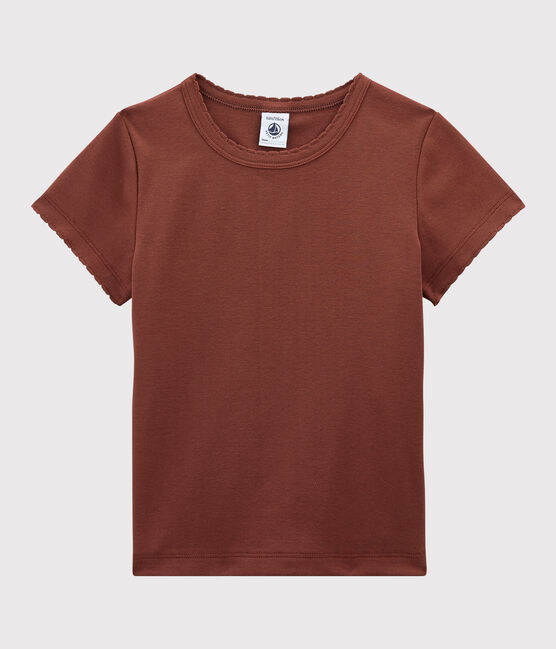 T-shirt iconica in cotone bambina - bambino arancione MADRAS
