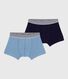 Set di boxer in misto cotone ed elastan tinta unita