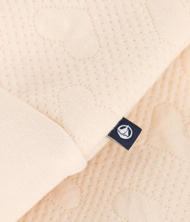 Teddy in tubique trapuntato neonato ecru