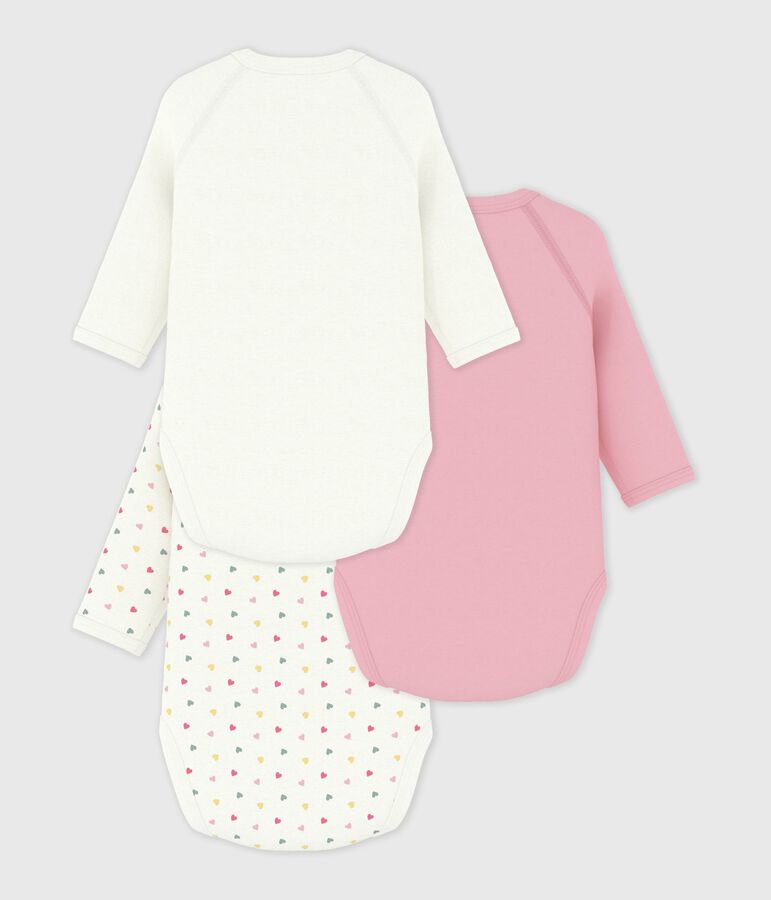 Set di body incrociati a maniche lunghe in cotone fantasia neonato multicolore