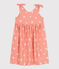 Abito senza maniche in cotone stampato bambina arancione ABRICOT/ MARSHMALLOW