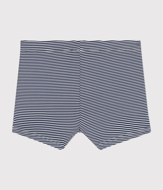 Shorts da bagno bebè blu MEDIEVAL/bianco MARSHMALLOW