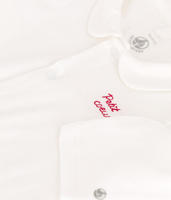 Pigiama in cotone motivo cuoricino bianco MARSHMALLOW