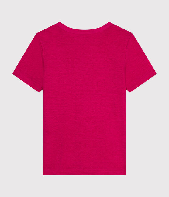 T-shirt L'ICONIQUE in lino da donna rosa DELHI
