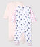 Set di 2 tutine pigiama neonata a costine variante 1