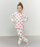 Pigiama bambina-bambino in molleton bianco MARSHMALLOW/rosso TERKUIT