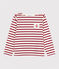 T-shirt marinara bambina e bambino bianco MARSHMALLOW/rosso PEPS