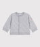 Cardigan in cotone spesso tinta unita neonato grigio FUMEE CHINE