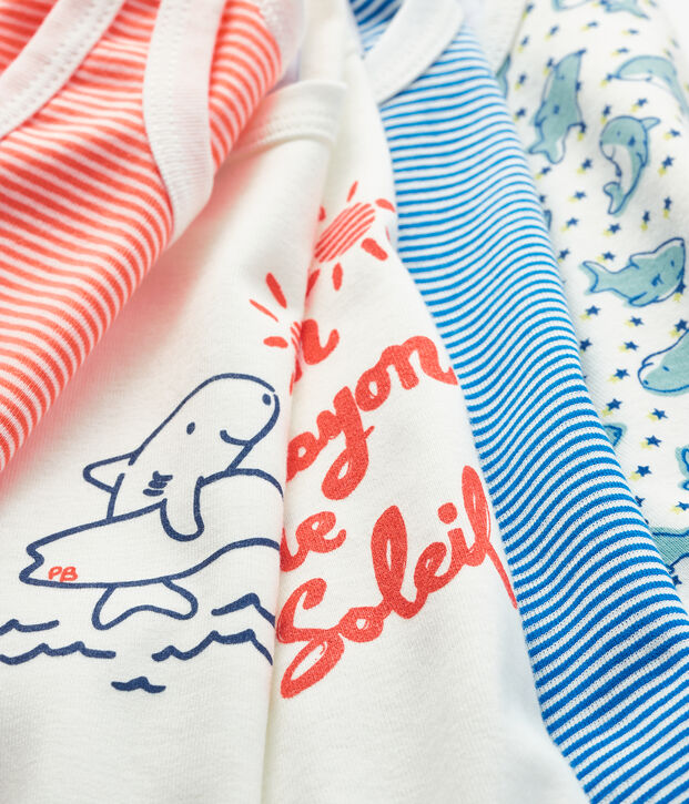 Lotto di 5 body senza maniche beb&egrave; maschio multicolore