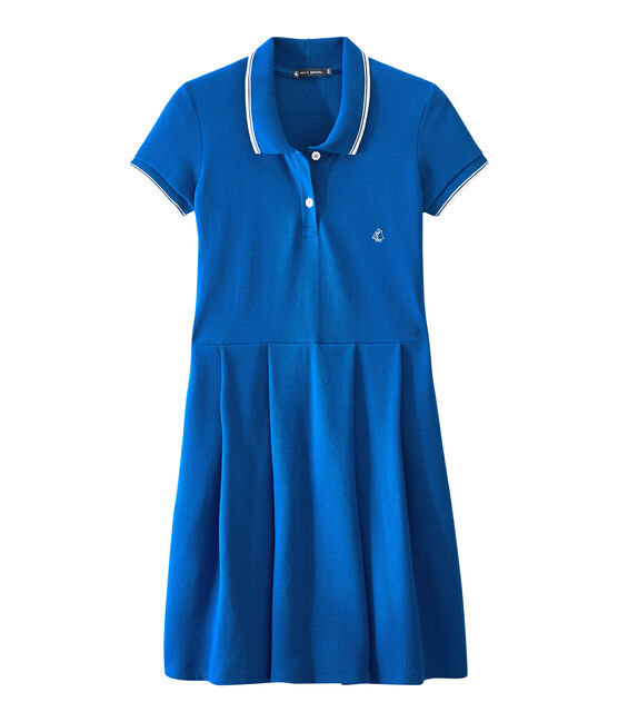 Abito ultra femminile a maniche corte blu PERSE