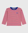 T-shirt a maniche lunghe in cotone a righe bambino