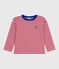 T-shirt a maniche lunghe in cotone a righe bambino rosso POMPEI/ MILK